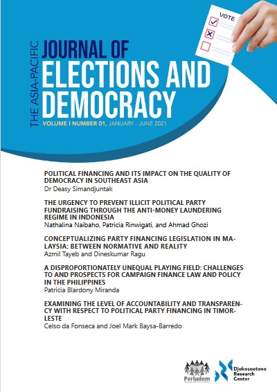 Read more about the article The Asia-Pacific Journal of Election and Democracy Volume I Number 01