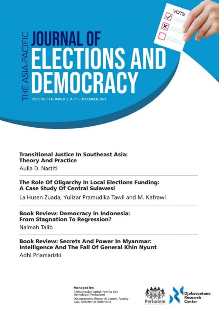 Asia-Pacific Journal of Election and Democracy Volume I Number 02